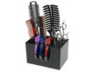 Plastikowy organizer na akcesoria fryzjerskie Sibel Practiq - czarny
