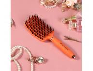 Szczotka do rozczesywania i suszenia w�os�w z w�osiem dzika i nylonowym Sister Young Ovia Hair Brush - pomara�czowa