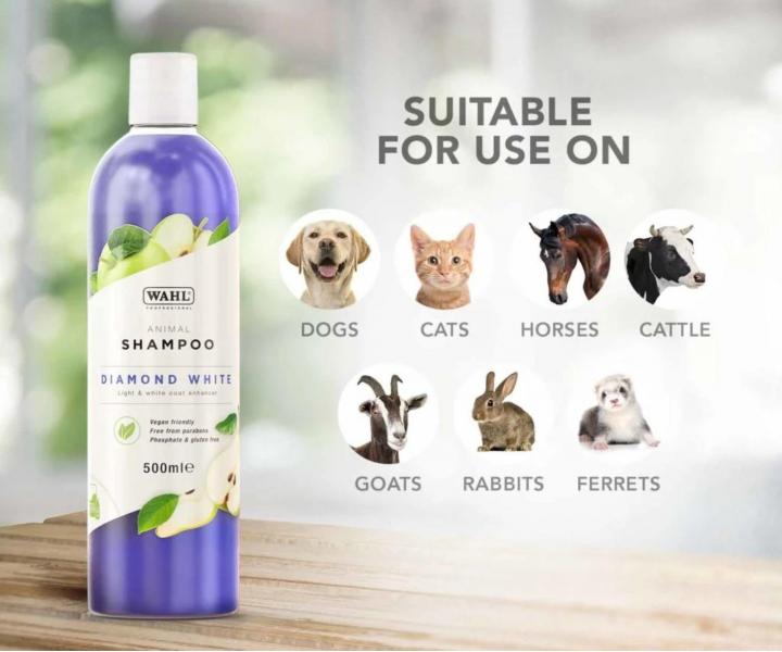 Szampon rozja�niaj�cy dla jasnej sier�ci zwierz�t Wahl Professional Animal Shampoo Diamond White - 500 ml - koncentrat
