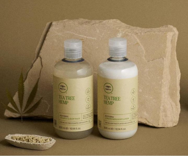 Regenerujcy szampon i el pod prysznic z olejem konopnym Paul Mitchell Tea Tree Hemp - 300 ml