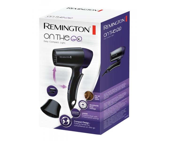 Suszarka do wosw podrna Remington Travel Dryer 1400 W - czarno-fioletowa