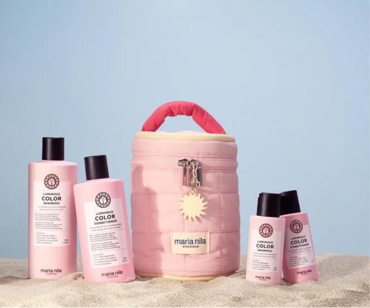 Zestaw upominkowy rozja�niaj�cy do w�os�w farbowanych Maria Nila Luminous Colour Beauty Bag + kosmetyczka gratis