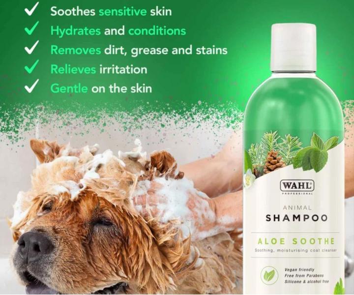 Szampon koj�cy do wra�liwej sk�ry zwierz�t Wahl Professional Animal Shampoo Aloe Soothe - 500 ml - koncentrat