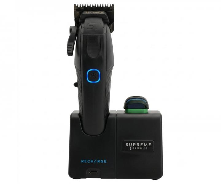 Profesjonalna maszynka do strzy�enia z wymiennymi akumulatorami Supreme Trimmer Recharge STC779 - czarna