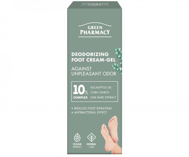 Krem-el dezodorujcy do stp przeciw poceniu Green Pharmacy Deodorizing Foot Cream-Gel - 75 ml
