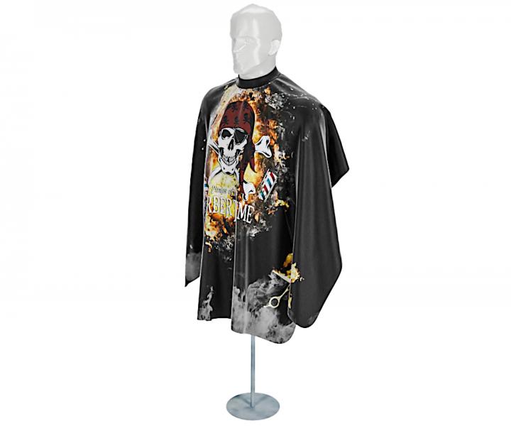 Mska peleryna do strzyenia wosw i brody Barbertime Smoky Pro Barber Cape XL - czarna