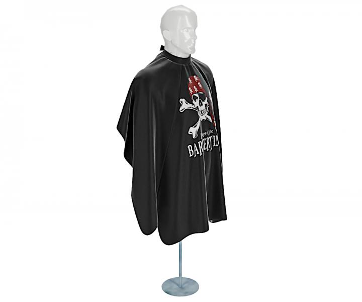 Mska peleryna do strzyenia wosw i brody Barbertime Black Pro Barber Cape XL - czarna