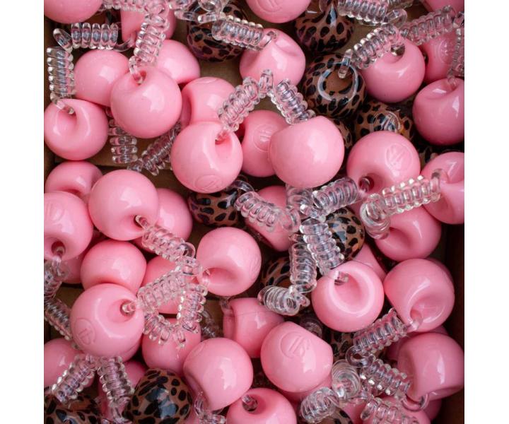 Gumka do wosw spiralka cienka z kuleczkami Invisibobble Twins Purrfection - brzowa w ctki