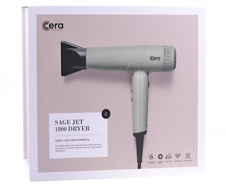 Profesjonalna suszarka do wosw z jonizacj Cera Sage Jet 1800 - 1800 W - jasnozielona