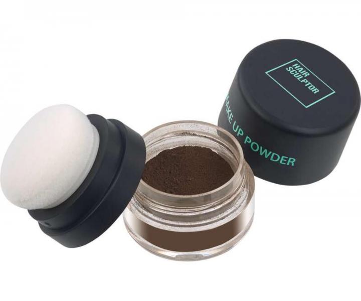 Puder do maskowania odrost�w i siwych w�os�w Sibel Hair Make-up Powder - �redni br�z - 3 g