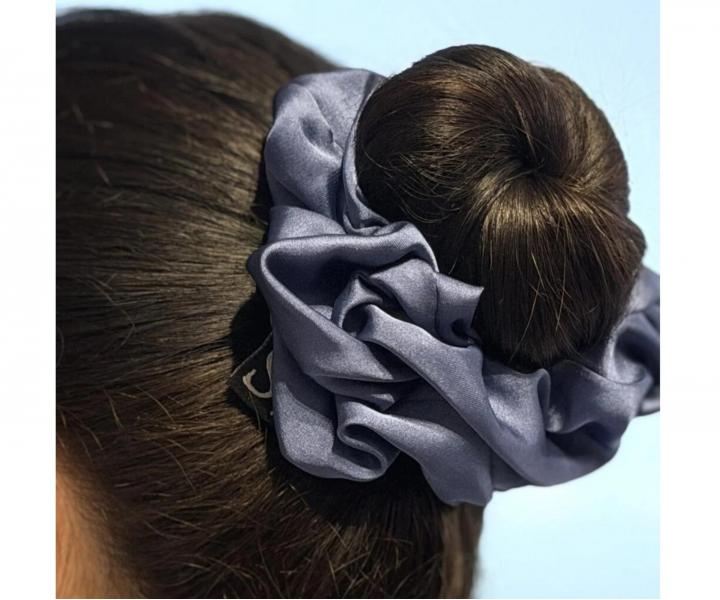 Ozdobna gumka do w�os�w z szyfonu Sister Young Scrunchie Lilu Steel Blue - stalowy niebieski