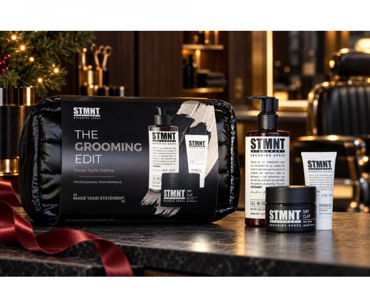 M�ski zestaw prezentowy do piel�gnacji i stylizacji w�os�w oraz brody STMNT The Grooming Edit + kosmetyczka gratis