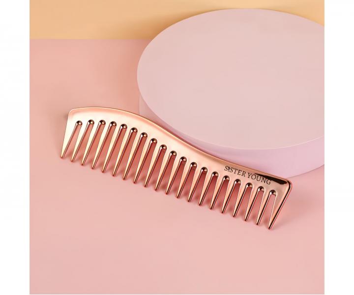 Grzebie� do w�os�w Sister Young Zuri Styling Hair Comb - 18,3 cm - r�owo-z�oty