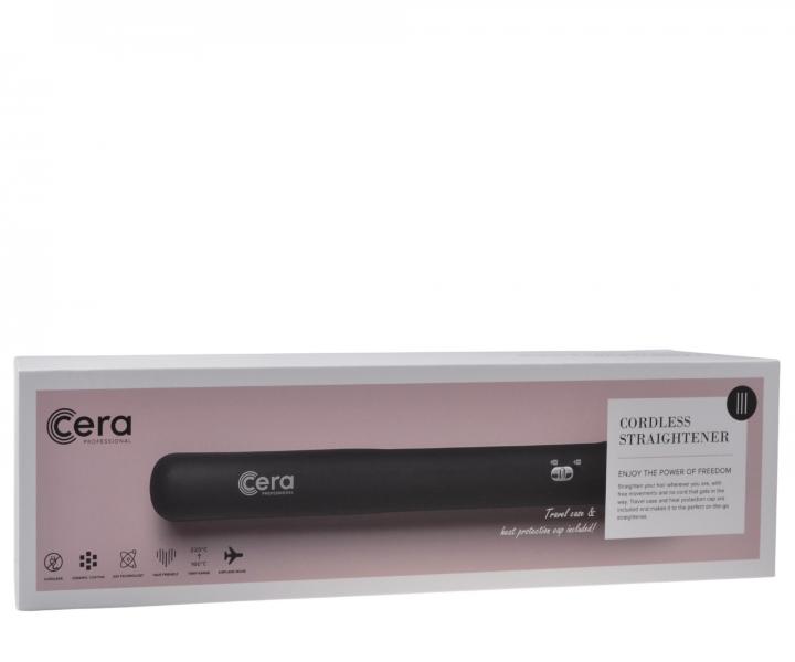 Profesjonalna bezprzewodowa prostownica do wosw Cera Cordless Straightener - czarna