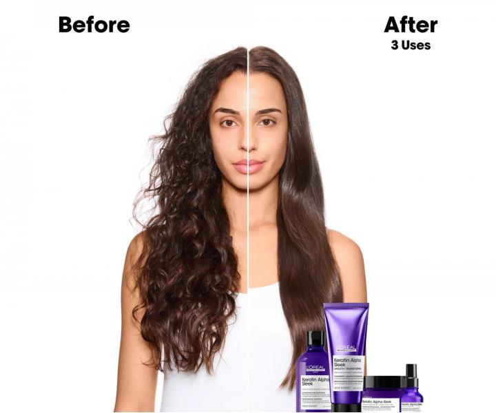 Serum termoochronne wyg�adzaj�ce w�osy pusz�ce si� Lor�al Professionnel Serie Expert Keratin Alpha Sleek Mirror Serum - 50 ml