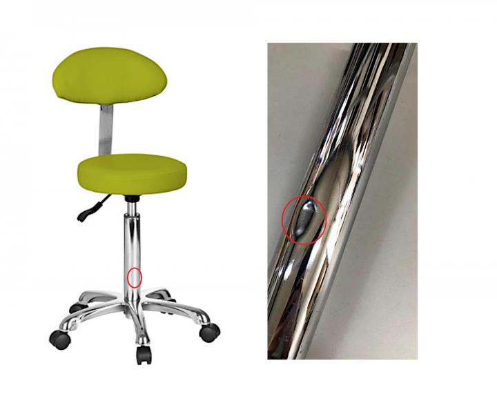 Taboret na k�kach z oparciem Weelko FAST + - zielony - II.jako�� - wgniecenie, brak opakowania