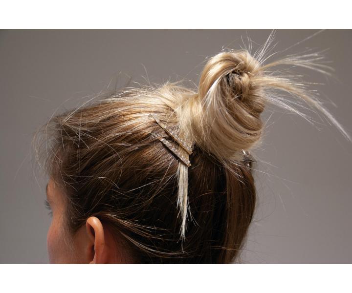 Ozdobna paska spinka z cyrkoniami Eurostil Professional - zota - 5 cm - 2 szt.