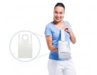 Jednorazowy fartuch Sibel 125 x 75 cm - 100 szt - biay