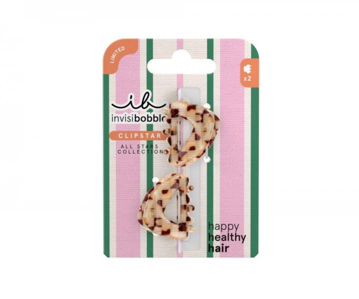 Klamry do w�os�w Invisibobble Clipstar XS All Stars Golden Caddie - 2 szt. - bursztynowy br�z