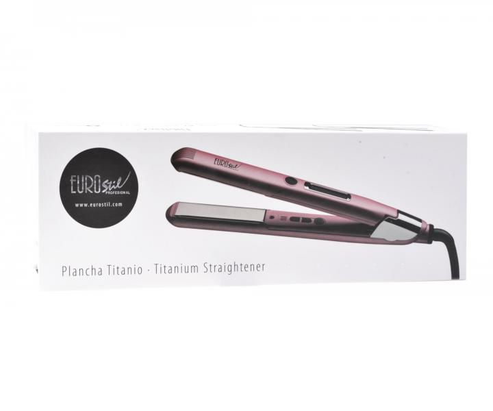 Profesjonalna prostownica do wosw Eurostil Professional Titanium Straightener - rowa