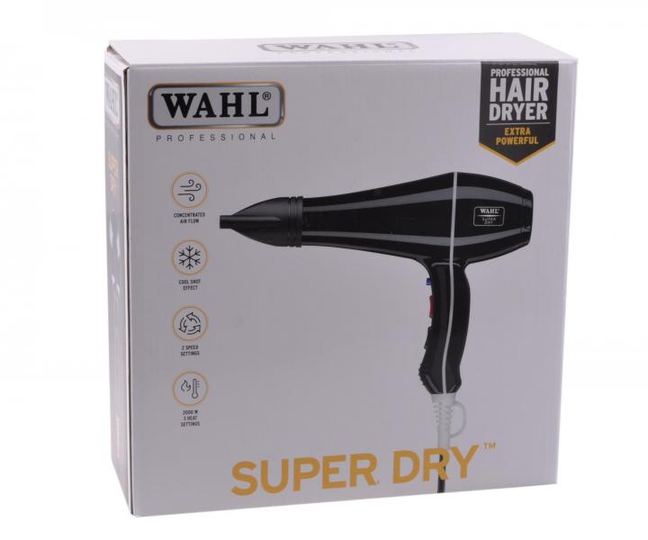 Suszarka do wosw z jonizacj Wahl Super Dry 2000 - 2000 W - czarna