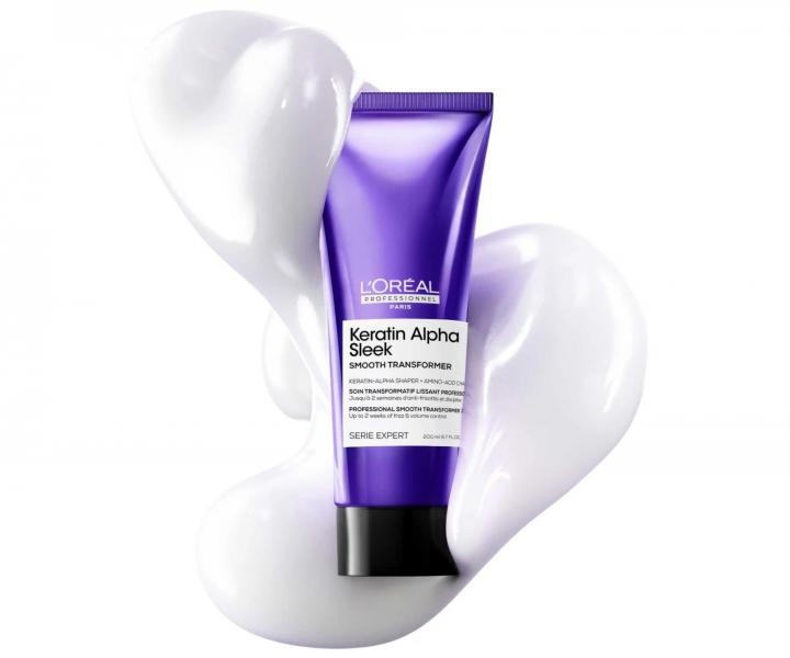 Kuracja wyg�adzaj�ca do w�os�w pusz�cych si� Lor�al Professionnel Serie Expert Keratin Alpha Sleek Smooth Transformer - 200 ml