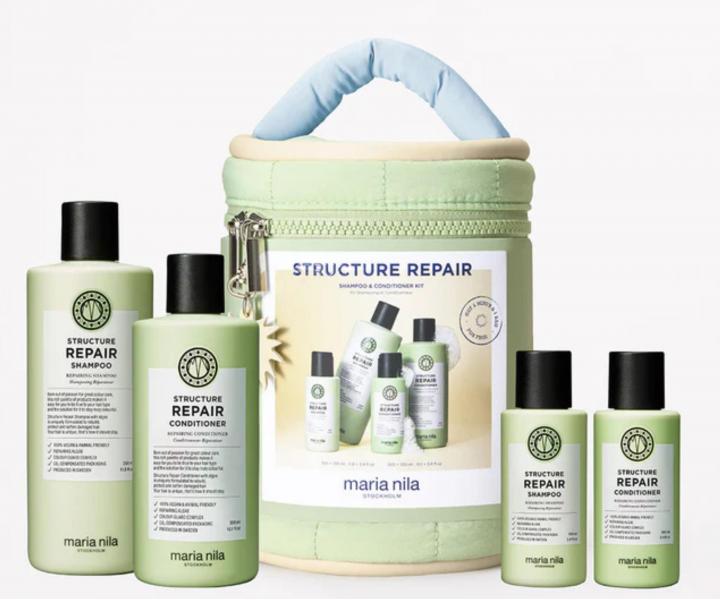 Zestaw upominkowy do w�os�w suchych i zniszczonych Maria Nila Structure Repair Beauty Bag + kosmetyczka gratis