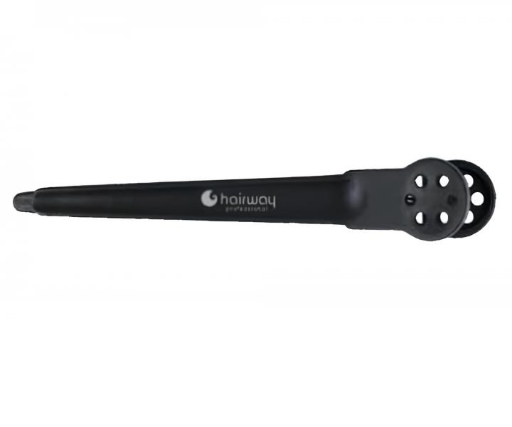 Peleryna fryzjerska do strzy�enia Hairway - czarno-czerwona + karbonowe klipsy do w�os�w Hairway - 10 cm - czarne - 6 sztuk grat