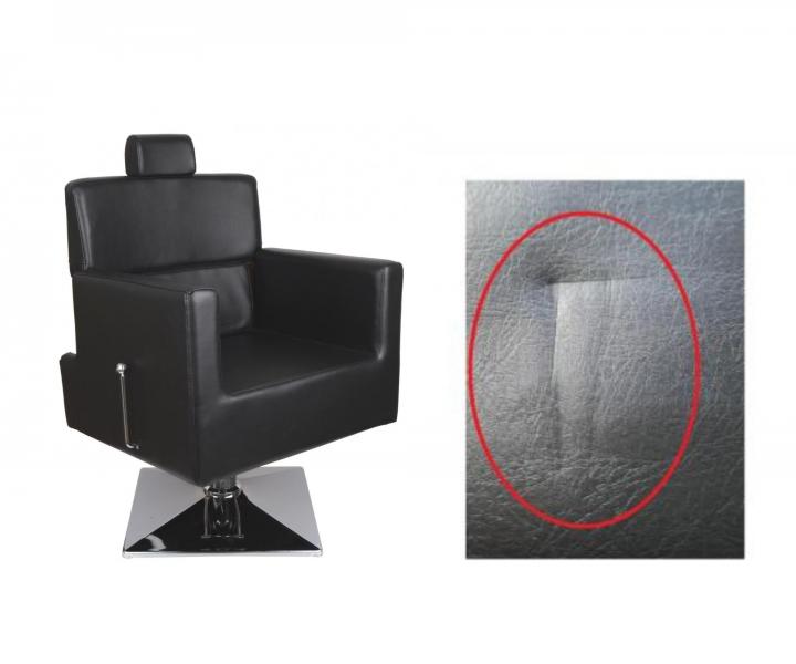 Fotel fryzjerski barberski Detail Larry - czarny (68) - II. jako��, wada sk�ry