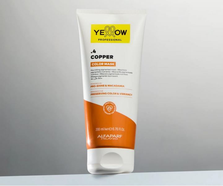 Od�ywcza maska z pigmentem kolorystycznym Yellow Professional Color Mask .4 Copper - miedziana, 200 ml