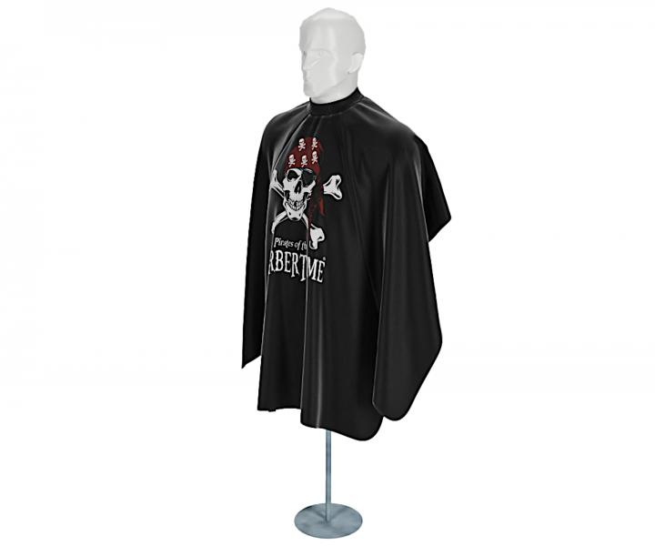 Mska peleryna do strzyenia wosw i brody Barbertime Black Pro Barber Cape XL - czarna