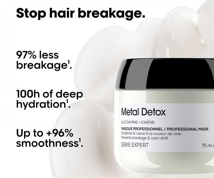 Maska do w�os�w farbowanych i zniszczonych Lor�al Professionnel Serie Expert Metal Detox - 75 ml