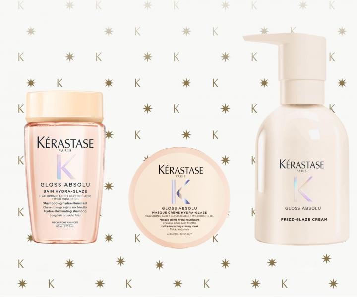 Zestaw upominkowy nawil�aj�cy i roz�wietlaj�cy w�osy ze sk�onno�ci� do puszenia si� K�rastase Gloss Absolu Set