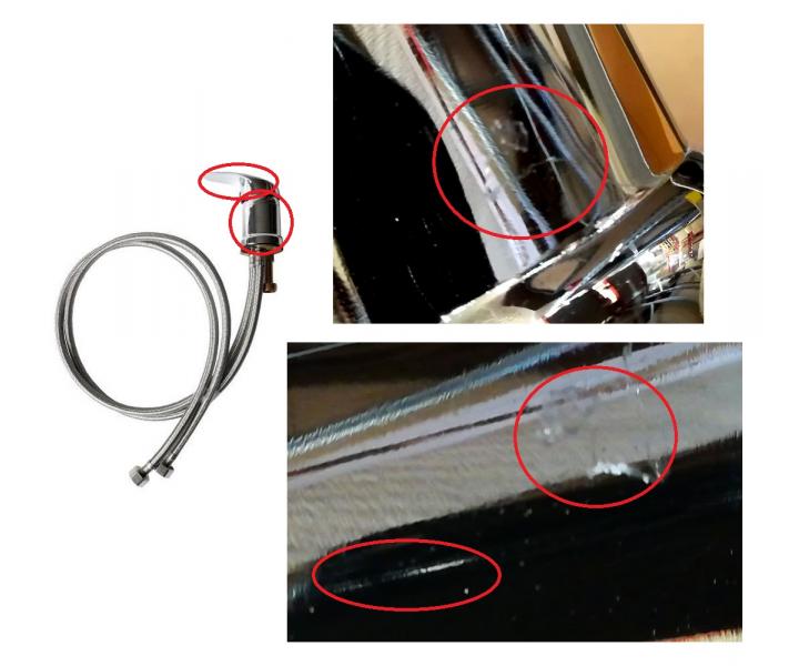 Bateria do myjni fryzjerskiej Detail, uchwyt chrom po�ysk - II. jako��, rysy na baterii