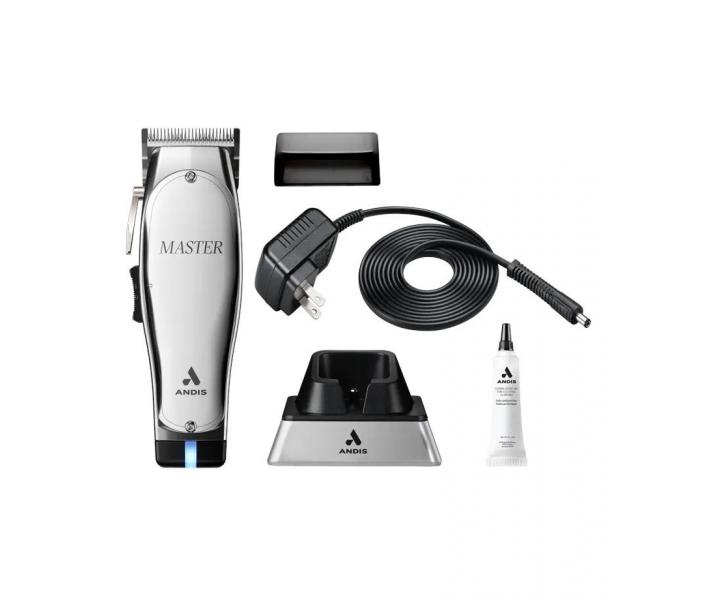 Profesjonalna maszynka do wosw Andis Master Cordless Clipper 12665 - srebrna