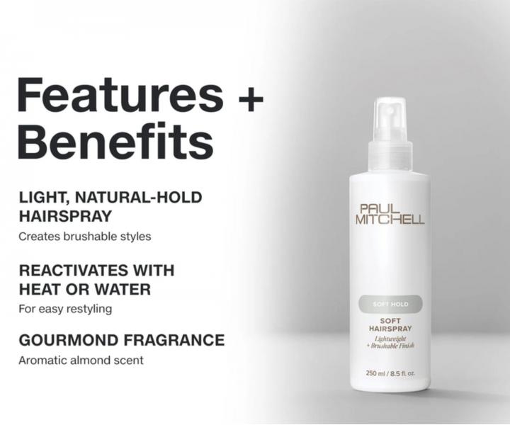 Lakier do w�os�w lekko utrwalaj�cy Paul Mitchell Soft Hold Soft Hairspray - 250 ml