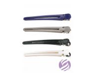 Klipsy do wosw Sibel plastikowo-aluminiowe - 10 cm - 12 szt.