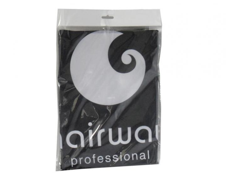 Peleryna fryzjerska do strzyenia Hairway - czarno-biaa + karbonowe klipsy do wosw Hairway - 10 cm - czarne - 6 sztuk gratis