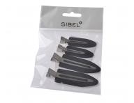 Zestaw bezuciskowych spinek do wosw Sibel - 4 szt - czarne