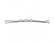 Wsuwka karbowana Sibel Wavy - 7cm - 24 szt - br�zowa