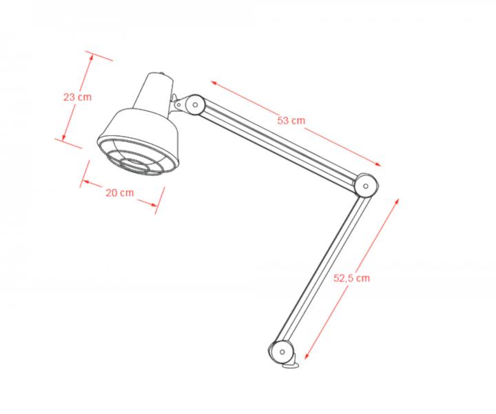 Lampa na podczerwie� dla lepszego spalania t�uszczu Weelko Therap - uchwyt do blatu