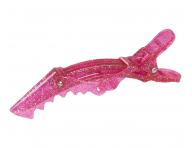 Klipsy do w�os�w Sibel Gator - 11 cm - 6 szt. - r�owe, ��te