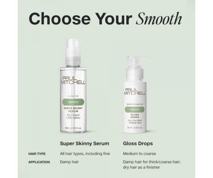 Serum nadaj�ce po�ysk i wyg�adzaj�ce do w�os�w �rednio szorstkich i szorstkich Paul Mitchell Smooth Gloss Drops - 75 ml
