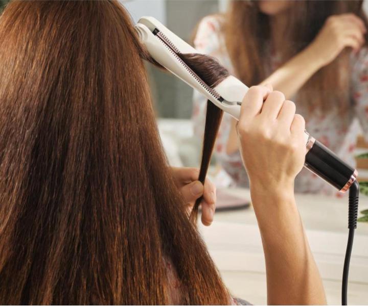 Prostownica i lokwka do wosw 2 w 1 Sencor SHI 4600GD - perowo-biaa