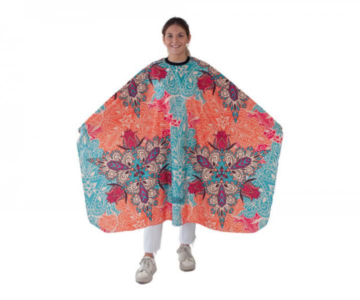 Peleryna fryzjerska do strzyenia wosw Eurostil Professional - boho - metalowy haczyk