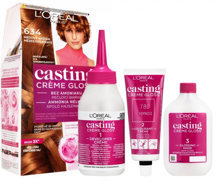 Farba do wosw bez amoniaku Loral Casting Crme Gloss - 634 orzechowy mid