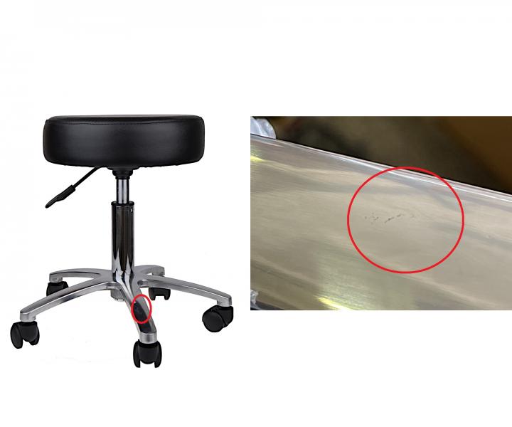 Taboret na k�kach Detail BOB - czarny (38) - II. jako�� - rysy na podstawie