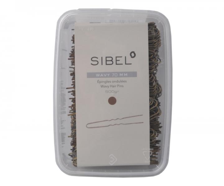 Kok�wka do w�os�w karbowana Sibel - 7 cm - 500 g - br�zowa