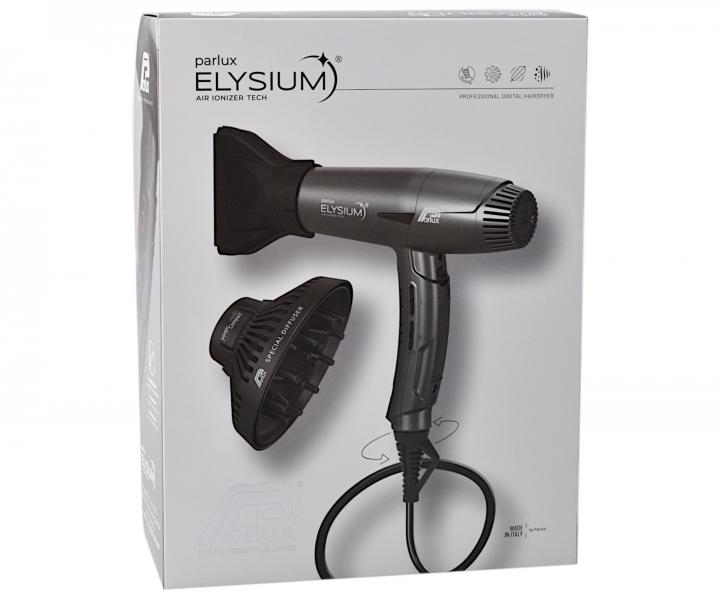 Profesjonalna suszarka do wosw z dyfuzorem Parlux Elysium Titanium Grey - 2300 W - szara metaliczna