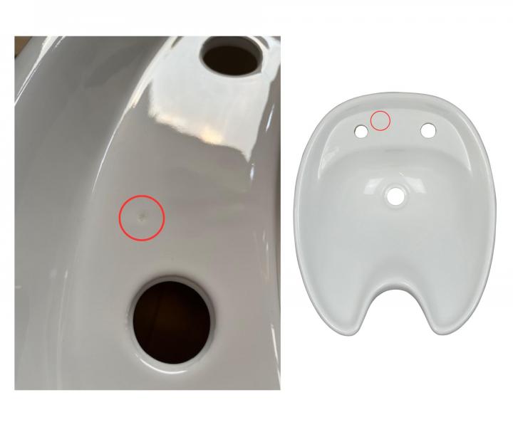 Umywalka ceramiczna do myjni fryzjerskiej Detail DHS-0325w - bia�a - II. jako�� - otarcie ceramiki